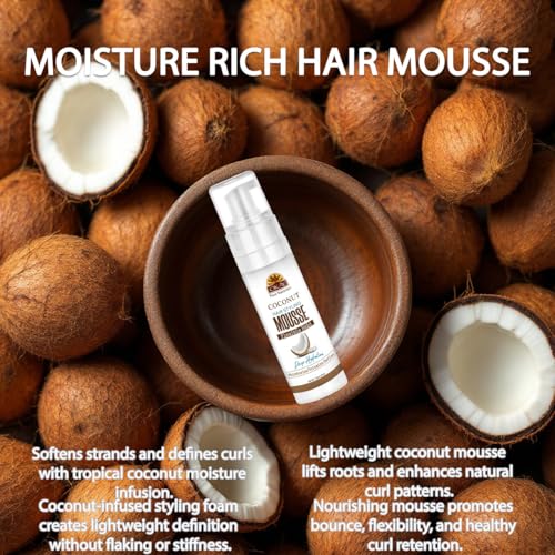 OKAY Coconut Hair Styling Mousse - 8 oz / 222 ml