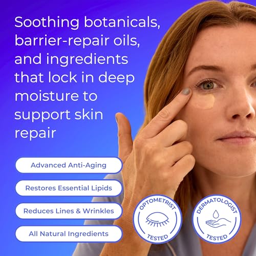 Restorative Under Eye Balm ? Anti-Aging Moisturizing Eye Balm with Omegas to Reduce Dryness & Fine Lines ? Optometrist & Dermatologist Recommended, Fragrance-Free