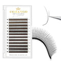 CoMango Fox EyeLashes Extension 2D Fans Flying YY Lashes Y Shaped Wispy Lashes Foy YY Lashes Mink Premade Lash Fans C/D Curly Natural Fluffy Handmade Individual Eyelash Fans(Black,2D-LC-mix8-13mm)