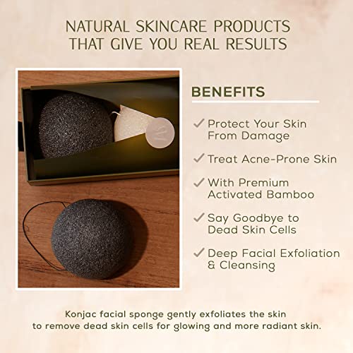 CSM Body Brush & Konjac Sponges (3-Pack) Bundle - Wet or Dry Body Brush - Reduce The Appearance of Cellulite, Dry Skin. Improves Circulation Facial Sponges - Cleanses Dirt, Oil, Dead Skin, and Makeup
