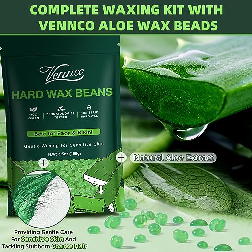 Digital Waxing Kit Bundle 2.5lb Aloe Hard Wax Beads For Hair Removal At Home For Sensitive Skin
