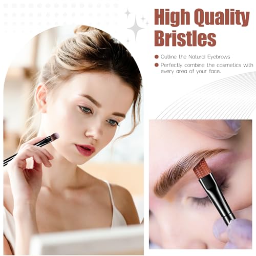 AUHOKY 250Pcs Disposable Eyebrow Brush Set,100 Angled/Round Eyebrow Brushes, 100 Lip Brushes, 50 Double-end Eyeshadow Brushes, Cosmetic brushes Makeup Applicators Accessories Kit for Women Face Beauty