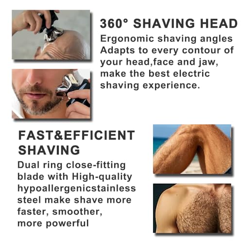 TRAH Shaver PRO 4 Head Replacement Blade Compatible with Skull Shaver Pit-bull Pro - for Pit-bull Silver Gold PRO SX5 & Palm MX5 & Butter-fly Kiss Pro - Bald Men Electric Shavers Accessories