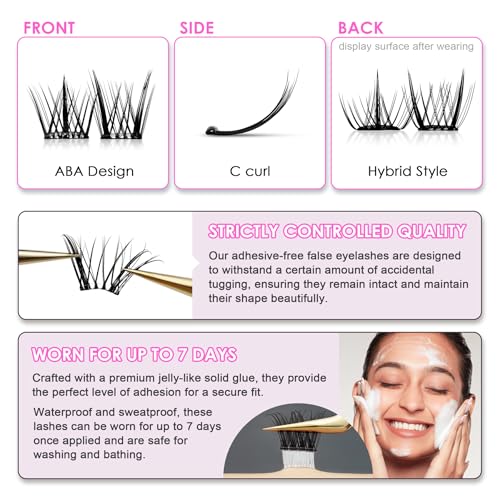 (Mix-and-Match, Endless Possibilities) SEEDEW 3 Pieces Combinations of DIY Lashes (Tweezer P02 + ABA + Natural)