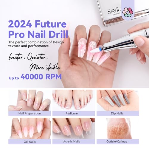 SAVILAND Electric Nail Drill Professional and Cuticle Oil Vitamin E