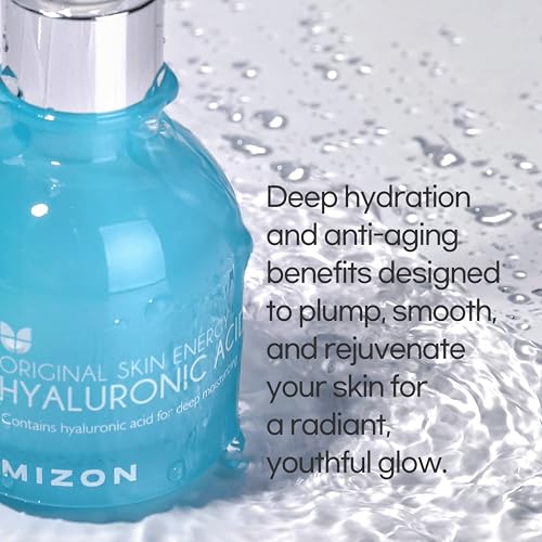 MIZON Hyaluronic Acid 100 Serum ? Pure Hyaluronic Acid for Deep Hydration, Plumping & Skin Barrier Support ? Lightweight K-Beauty Ampoule for Glass Skin Glow (1.01 fl. oz)