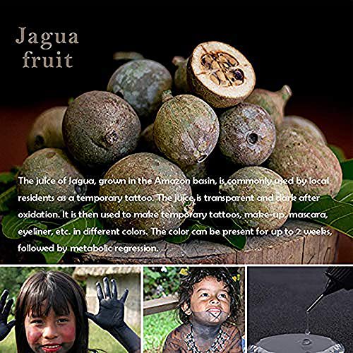 Temporary Tattoos Kit, Yomagine Semi Permanent Tattoo Ink, DIY Fake Freckles Temporary Tattoos for Women Men Kids, Summer Trend Freehand Ink with 78 Pcs Tattoo Stencils, Jagua Gel - Full Kit 5 Bottles