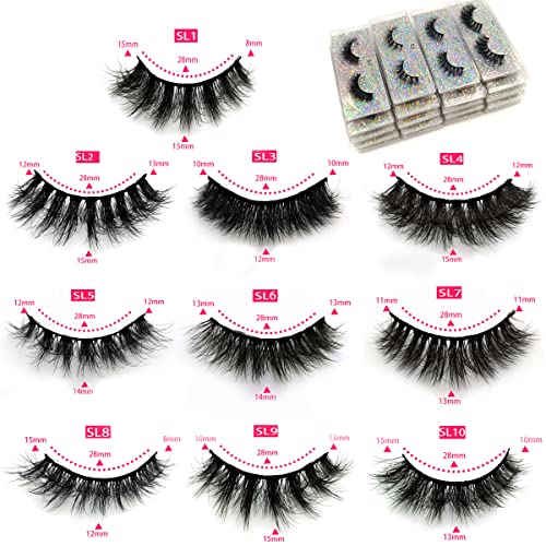 3D Faux Mink Lashes Fake Eyelashes Bulk Wholesale Fales Eyelashes 16mm Natural(50 pairs)