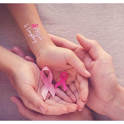192PCS Breast Cancer Awareness Pink Ribbon Tattoos - Walk/Football Team/Run/Fundraising Giveaways Favors