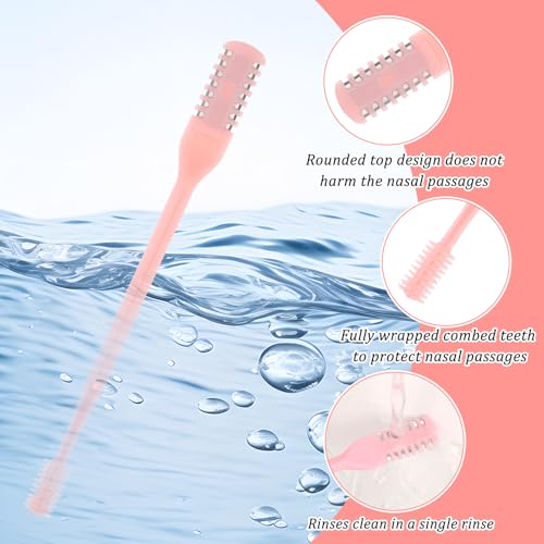 15 Pcs 2 in 1 Nose Hair Razor,Manual Nose Hair Cutter for Women,Portable 360¡Æ Rotating Manual Noses Hairs Trimmer for Women,Double Sided Nasal Hairs Cutters for Men with Cleaning Brush