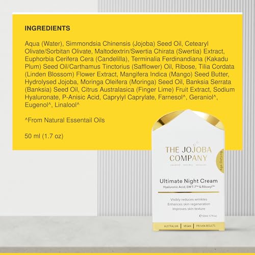 Jojoba Ultimate Night Cream ? Anti-Aging Moisturizer for Wrinkles, Fine Lines & Regeneration ? Hydrating Night Cream for All Types ? Enhances Texture & Tone ? 50ml