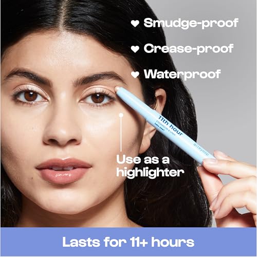 ALLEYOOP 11th Hour Waterproof Cream Eyeshadow Stick ? Long-Lasting Eye Shadow Pencil & Eyeliner, Cream to Powder Stick & Highlighter ? Smudge-Proof Eyeshadow Shimmer, Champagne Shimmer
