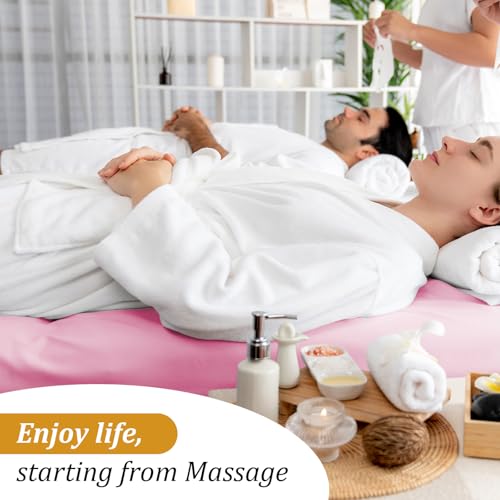 100PCS Disposable Bed Sheets 31" X 71" Massage Table Sheets Waterproof Spa Sheet Non Woven Fabric Spa Bed Cover Breathable for Massage Beauty Tattoos Hotel Travel-Pink
