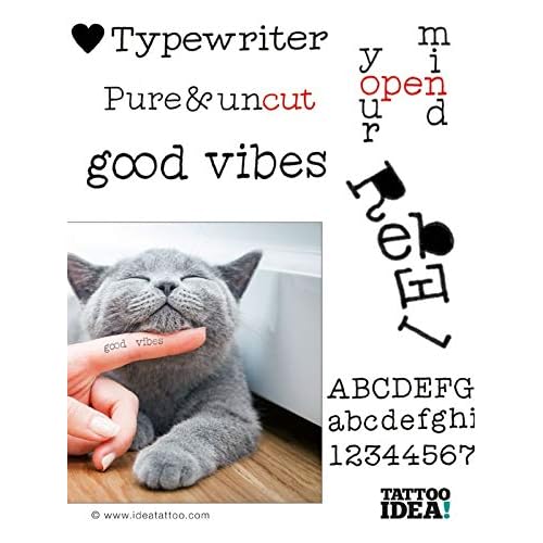 Tattoo Fonts - Lettering Scripts Tattoo Flash Design Book 64-Pages