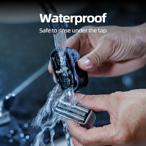 Electric Razor for Men: Foil Shaver with 3D Floating Blades - IPX7 Waterproof Electric Shavers for Men Face, USB-C Fast Charge & Travel Lock, Compact Face Shaver for Men