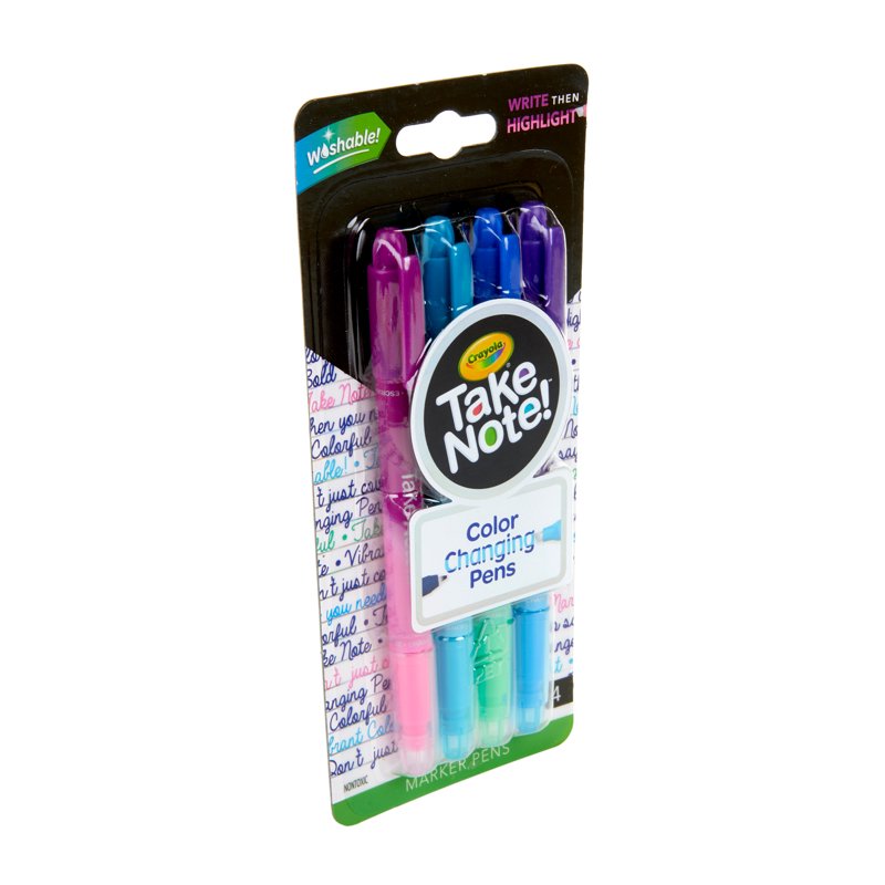 Color Changing Dual-End Pens - 4 Pack for Kids and Art Projects
