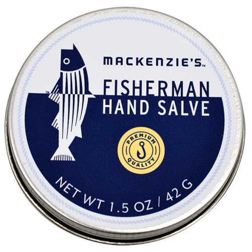 MacKenzie's Fisherman Hand Salve - Gifts for Men - Gifts for Fishermen - Travel Friendly - All Natural - Hand Repair - Hand Balm - Moisturizer - 1.5 Ounce Tin
