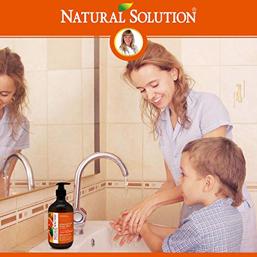 Natural Solution Hand Wash, enriched with moisturizing blood orange and Himalayan pink salt, comes in a 14 oz bottle (Pack of 3) for gentle cleansing and hydration