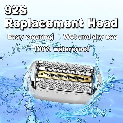2packs 92S Electric Replacement Shaver Head Series 9 Accessories Shaver Compatible with Braun Series 9 Electric Razors 9290cc, 9291cc, 9370cc, 9293s, 9385cc, 9390cc, 9330s, 9296cc (Upgraded ver.)