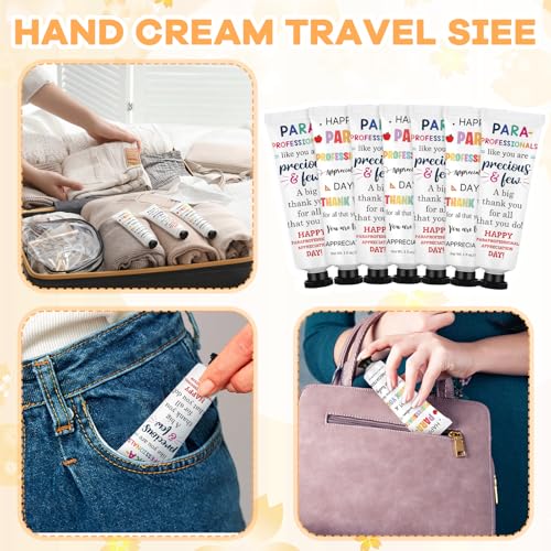 Loopeer 24pcs Paraprofessional Appreciation Gifts Bulk Double Sided Hand Cream Travel Size Paraprofessional Day Gift for Teacher Coworker Administrative Assistant Volunteer Administrator