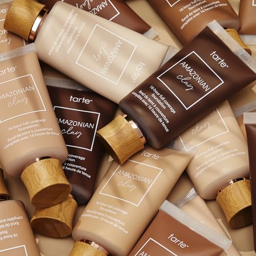 tarte Amazonian clay 16-hour full coverage foundation ? Matte Finish Foundation with Amazonian Clay & Vitamin E for Hydration & Smooth Looking Skin, Vegan & Cruelty Free