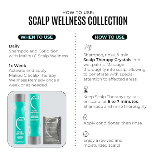 Malibu C Scalp Wellness Conditioner - Scalp Soothing Hair Conditioner with Eucalyptus + Spearmint Oil - Sulfate-Free Moisturizing Dry Scalp Conditioner