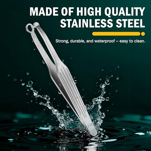 FVION Nose Hair Trimmer Tweezers - Nasal Clippers for Men/Women Stainless Steel, Round-Tip Nose & Ear Hair Clippers for Safety and Precision, Universal Manual Facial Hair Clippers