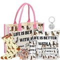 Patelai 56 Pcs Valentine German Shepherd Gift for Women German Shepherd Dog Lover Gift 20oz Stainless Tumbler Tote Bag Cosmetic Bag Sock Pillow Cover Keychain Sticker for Dog Mom Birthday Party Favor