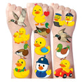 8Sheet - 110PCS Temporary Tattoos ? Cartoon Tattoos Stickers for Birthday Party Favors, Gifts, DIY Decoration & Fun Activities ? Waterproof & Skin-Safe (Duck)