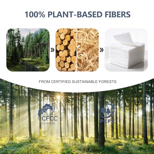 Premium Disposable Face Towels, 10"x12" XL, 90gsm Ultra-Thick 100% USDA Biobased Facial Towel, Gentle for All Skin Types, Magnetic Closure Box with Visibility Window (1 pack of 50ct)