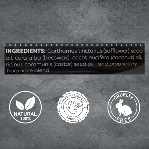 MNSC Vanilla Bourbon Mustache Wax - Medium Hold Balm - All-Natural Beeswax and Plant-Based Oils, Petroleum-Free, Hypoallergenic Ingredients, Handmade in USA
