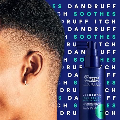 Head & Shoulders Itch Relief Scalp Mist Spray, for Dry Itchy Scalp, Leave-In Formula for Flake Control and Scalp Comfort, No-Rinse Dandruff Treatment, 4.2 Each, Pack of 2