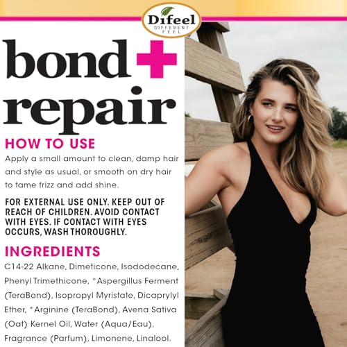 Difeel Bond & Repair Miracle Hair Oil 1.65 oz. - Deep Bond Restore Treatment Oil for Hair, Nourishing Oil Hair Treatment for Dry, Damaged Hair