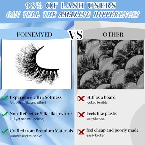 21 Pairs False Eyelashes 3 Styles Mixed Strip Lashes 18-25mm Fluffy Eyelashes Pack 8D Volume Super Soft Faux Mink Lashes D Curl Eyelashes