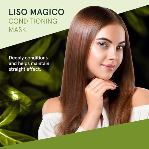 Inoar Liso M?gico Hair Mask with Jasmine Extract for Frizz Control & Deep Hydration, 6.7 oz