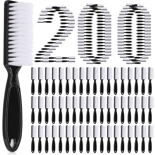 Patelai 200 Pcs Handle Grip Nail Brush Bulk Fingernail Brushes Pedicure Brush for Feet, Toes and Cleaning Fingernail(Black)