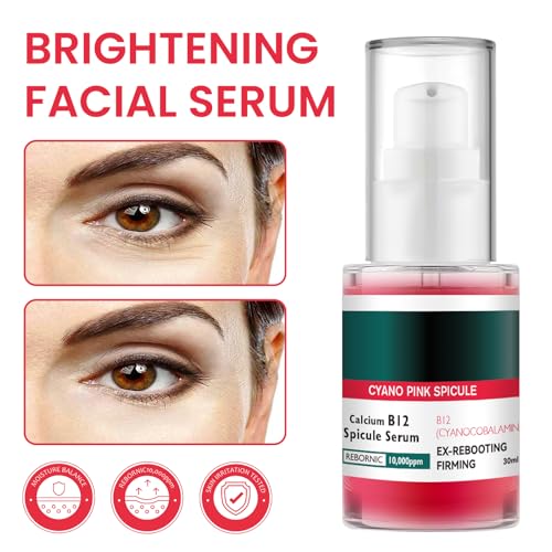 Cyano Pink Spicule Serum + Picotonic Shot Ampoule Duo - 2 PCS Korean Face Serum with Niacinamide & Calcium Ampoule Duo for Pore Refinement Glass Skin Finish (Pink + White essence)