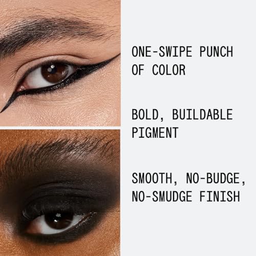 about-face Matte Fluid Eye Paint Art of Darkness ? High-Pigment Liquid Eyeshadow, Long-Lasting, No-Budge Matte Finish, Vegan & Cruelty-Free (Matte Black)