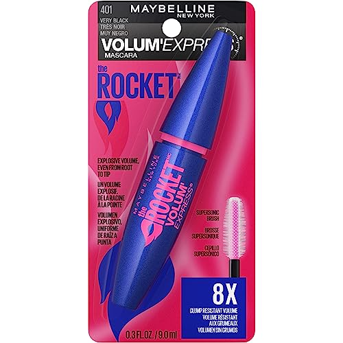 Maybelline New York, Volum' Express The Rocket Washable Mascara , Very Black, 0.3 Fl Oz,Very Black Washable,K1218400