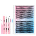 DIY Lash Extension Kit Volume Lash Clusters 30D+40D D Curl Individual 280 pcs Lashes Lash Clusters Kit Thick Eyelash Extension Kit Lash Bond Seal Lash Tweezers (300D&40D, Lash Kit)
