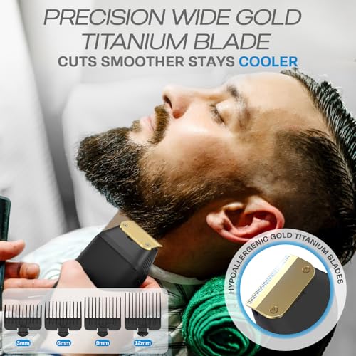 HUMMINGBIRD MK17 DualPro T-Blade Trimmer Replacement Blade Head ? Genuine Blade Head Refill, Easy to Install, Hypoallergenic Gold Titanium Blades (Replacement Blade Only)