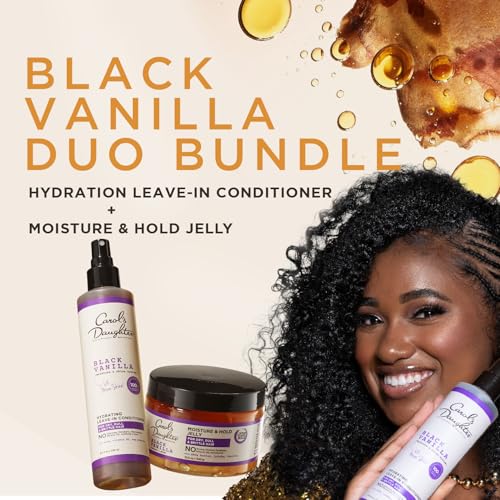 Carol's Daughter Black Vanilla Moisture Sulfate Free Shampoo, Moisture & Hold Jelly Hair Gel, Hair Style Kit, 2 Products