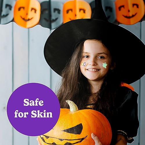 HOUSE OF PARTY Glow in the Dark Tattoos for Kids - Pack of 72 - Halloween Temporary Tattoos - Non-Toxic Waterproof Stickers for Boys and Girls Ideal for Halloween Tatoos Party Favors and Decorations!