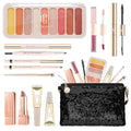 Color Nymph Full Cosmetics Set for Beginner, Makeup Gift Kit for Girls, Women & Teens, Sequin Make up Bag for Starters Includes Lip Gloss, Lipstick, Liquid Blush, Eye shadow Palette, Mascara etc