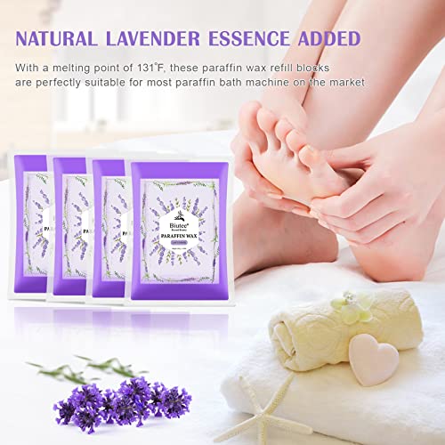 Biutee Paraffin Wax Machine Touchscreen 3500ml Paraffin Wax Warmer with 4 Pack Lavender Wax 30Min Fast Wax Meltdown Temperature Control Paraffin Hot Wax Spa Arthritis Paraffin Bath