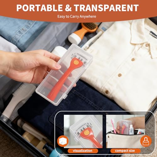 Razor Travel Case Compatible with Billie, 2 Pack Razor Protector Transparent Cover, Portable Plastic Shaver Storage Case with Double Clasp, Travel Holder for Razors and Blades, for Men and Women