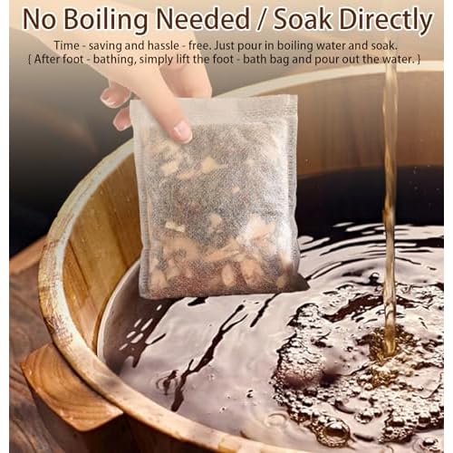 48 Flavor Herbal Detox Foot Soak - Foot Bath Herb Pedicure Spa Bath Soak Foot Detox Soak to Remove Toxins - Relieve Fatigue ¡¢Improve Sleep¡¢Dispel Cold & Dampness (900 g (30g x 30pcs), Green)