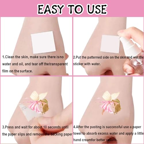 144 PCS Fairy Temporary Tattoos Stickers Woodland Fairy Birthday Decorations Fairy First Birthday Party Favors Garden Fairy Party Gift Supplies for Kids Classroom School Prizes Goodies Bags
