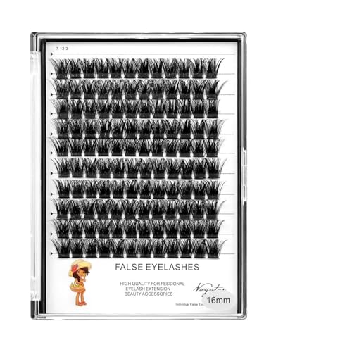 ¡æVAYATOR 120pcs Wide Cluster D Curl Professional Makeup Individual Cluster Eyelashes Grafting Fake False Eyelashes Eyelash Extension Individual Eyelash (WS-12mm)