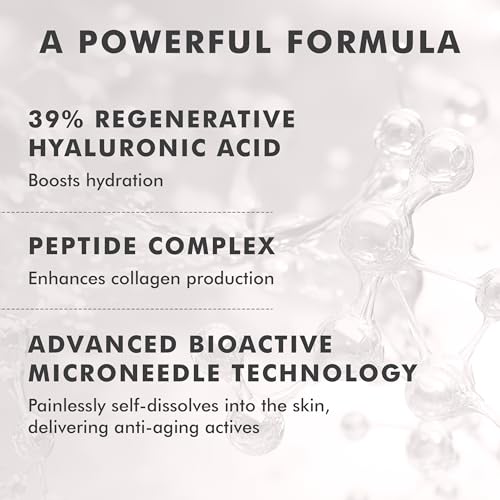 skyn ICELAND Dissolving Microneedle Under-Eye Patches ? 39% Hyaluronic Acid & Peptides, No-Slip Overnight Eye Mask, Vegan, All Skin Types, 3 Pairs